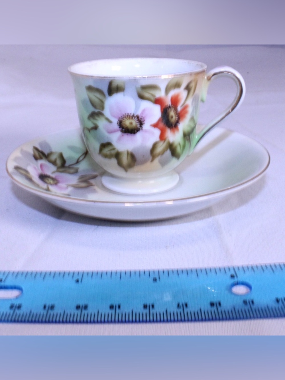 Vintage Shofu Porcelain Demitasse Cup and Saucer